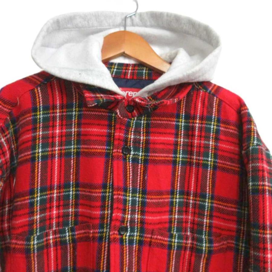 シュプリーム　フランネルフーデットシャツ　チェック Supreme シュプリーム 21AW Hooded Flannel Zip up Shirt フーデッド
