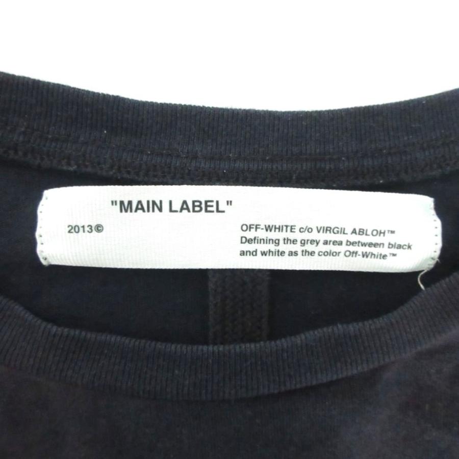 オフホワイト OFF WHITE 19SS MAIN LABEL Tシャツ 半袖 プリント 黒