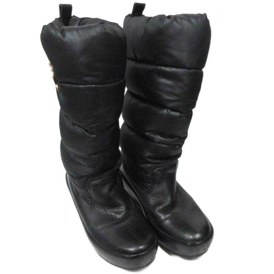 TORY BURCH（トリーバーチ） ロゴプレート ダウンブーツ ロングブーツ