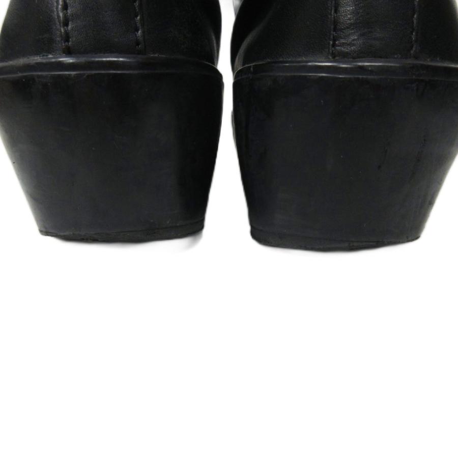 トリーバーチ ブーツ　黒のダウンスタイルロングブーツ ロングジョッキーブーツ サイドジップファスナー トリーバーチ TORY BURCH