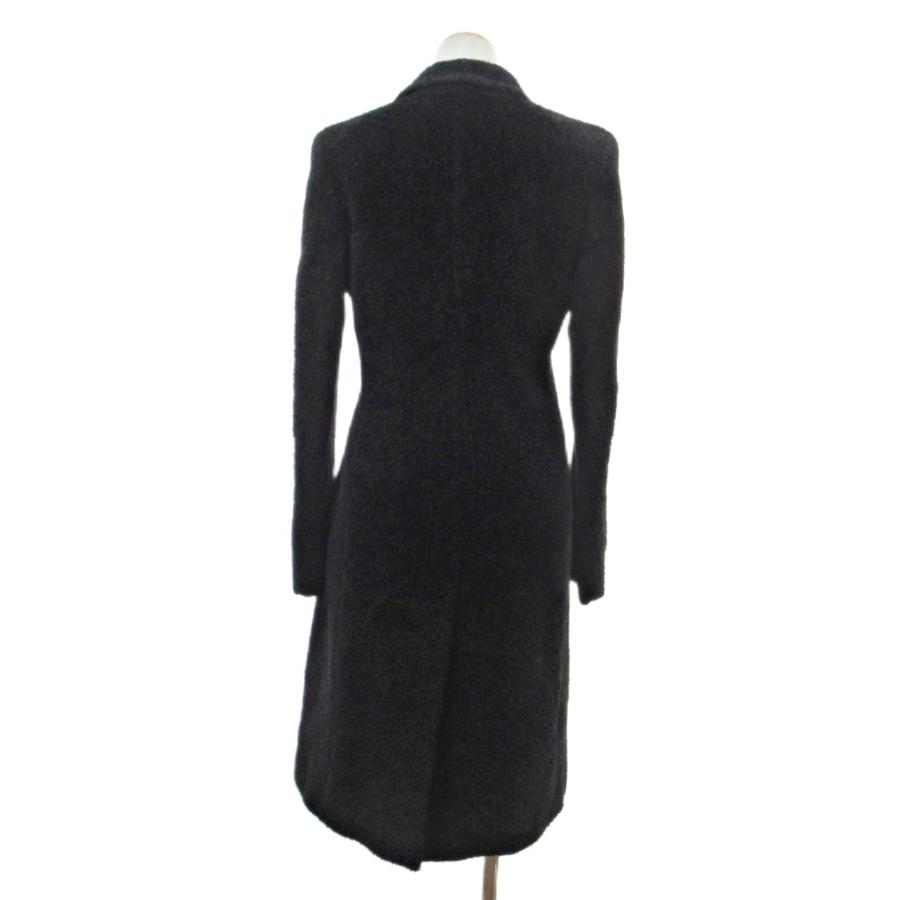 新品同様✨　マックスマーラ　最高級　アルパカ　ウール　ロング　コート　ブラック マックスマーラ最高級ミンク✖️アルパカ✖️フォックスロングコート