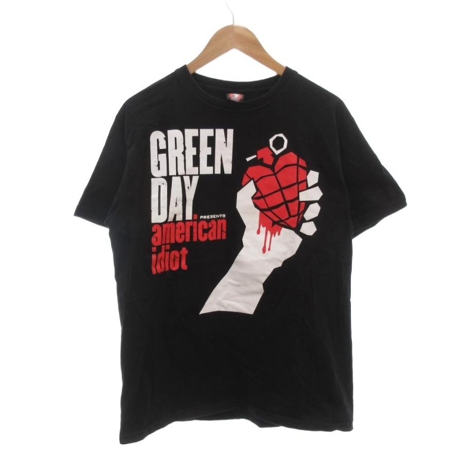 GREEN DAY グリーン・デイ Tシャツ バンドT L 黒 ブラック 半袖 ロゴ