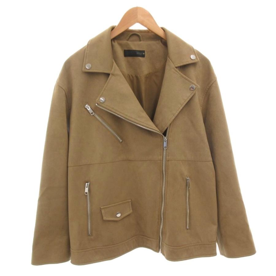 ZARA スエード調　シングルライダースジャケット　ザラ　バイカー　ザラ ZARA（ザラ） スエード風バイカージャケット ライダース フェイク