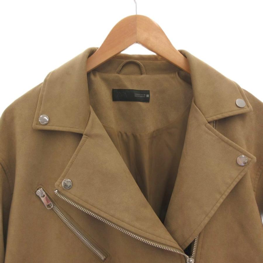 ZARA スエード調　シングルライダースジャケット　ザラ　バイカー　ザラ ザラ ZARA スエード風バイカージャケット ライダース フェイクスエード