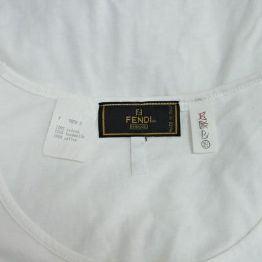 FENDI（フェンディ） ロゴ プリント 刺繍 Tシャツ カットソー 半袖 36