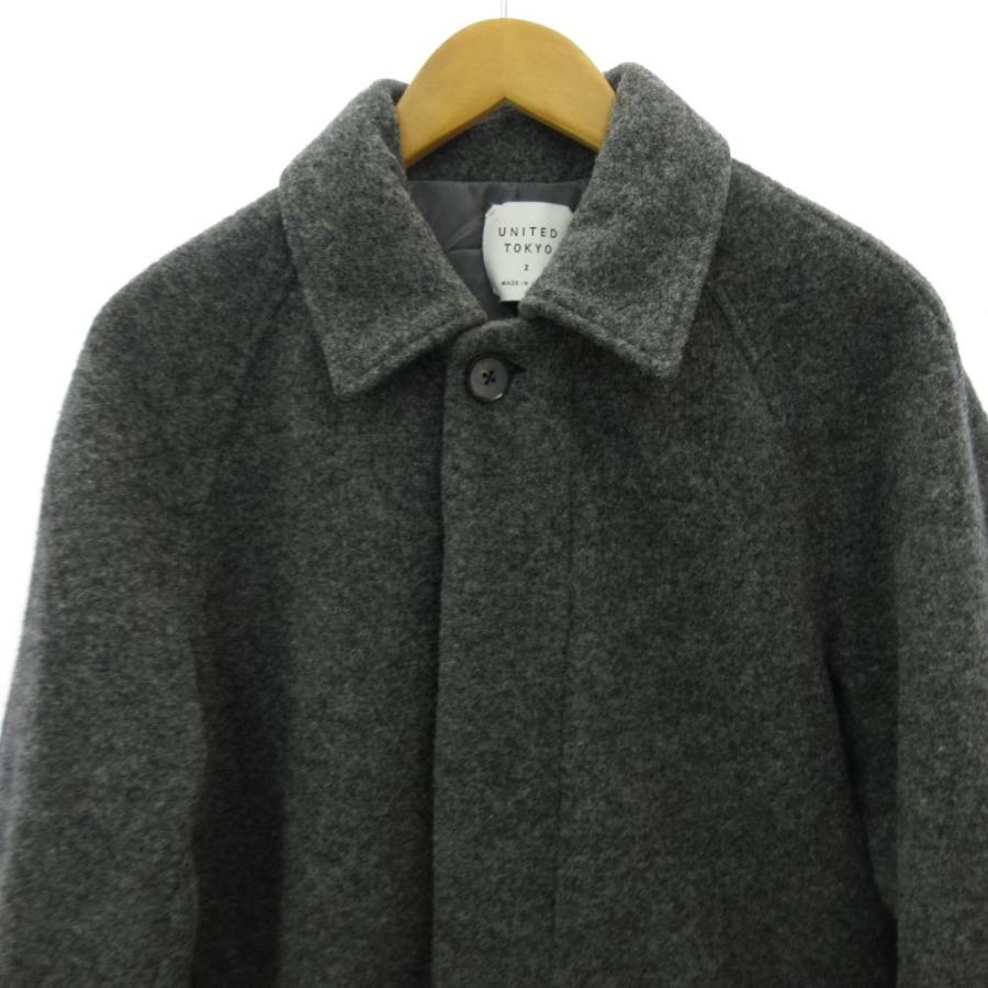 ユナイテッドトウキョウ UNITED TOKYO 美品 ウール ステンカラーコート