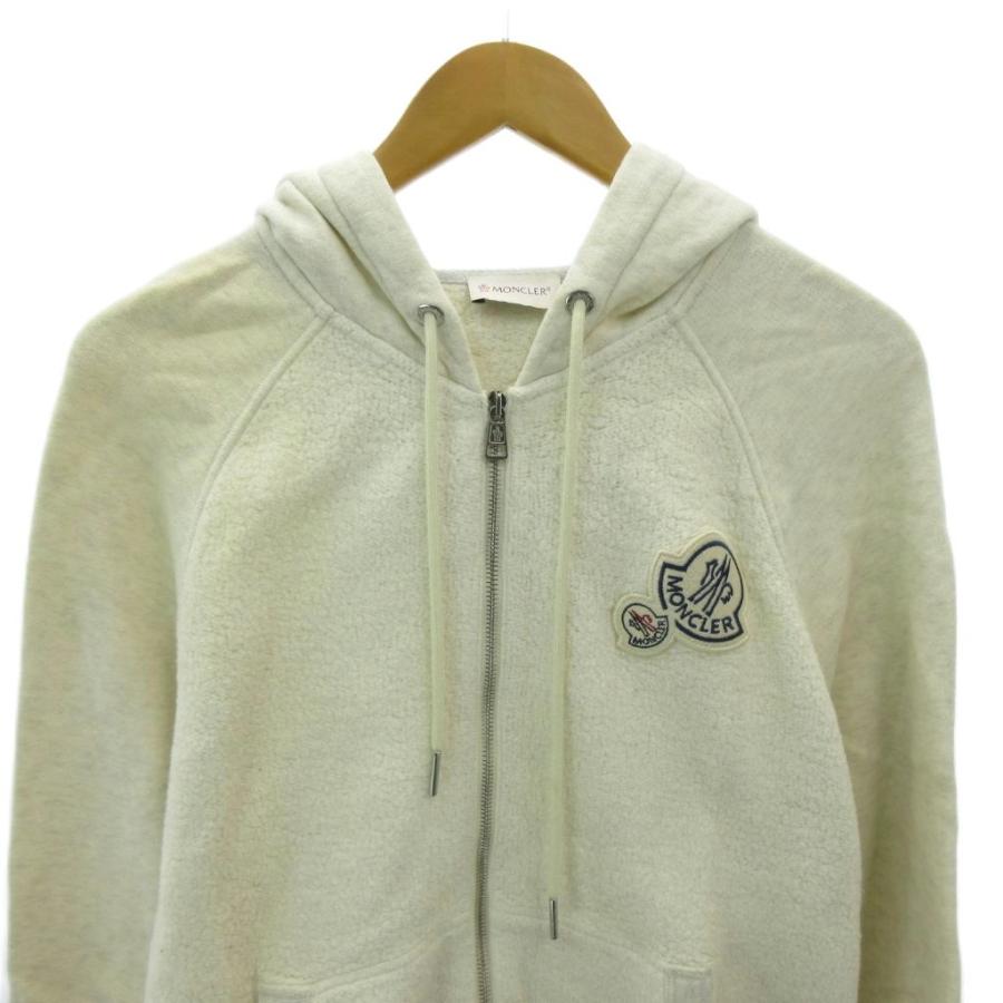 人気！ モンクレール ハーフジップパーカー フーデイー マグリア M 白