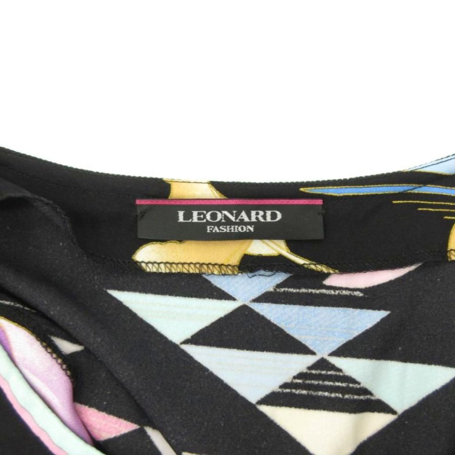 LEONARD（レオナール） 美品 ワンピース フロントレースアップ 花柄 七