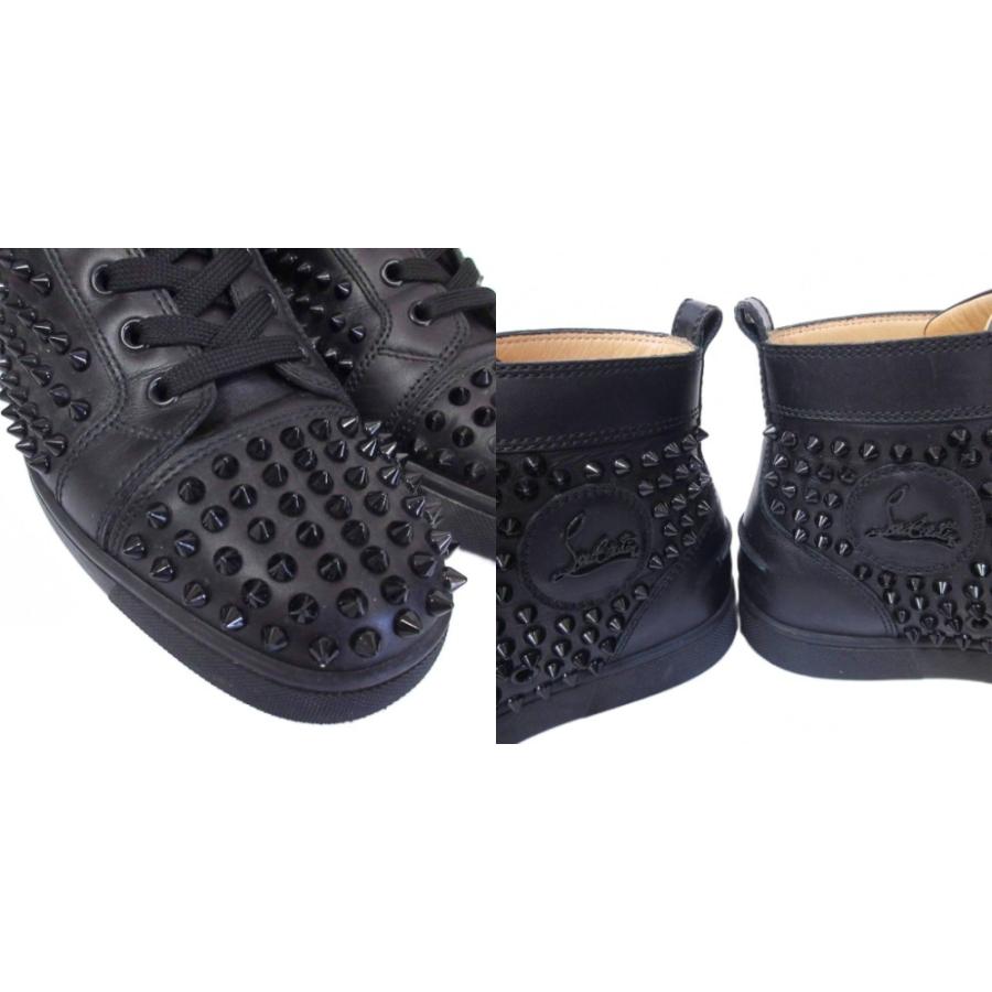 Christian Louboutin ブラック スパイクシューズ Louis Spikes ブラック カーフレザー - Shoes - Men - Christian Louboutin