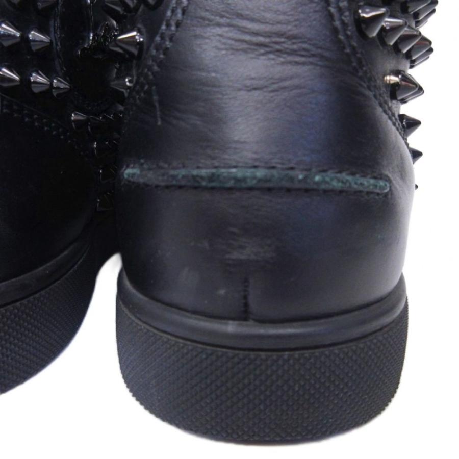 【新品未使用】クリスチャンルブタン フラットシューズ スパイクスタッズ クリスチャン・ルブタン Spikeboat スパイク ボート スタッズ レザー