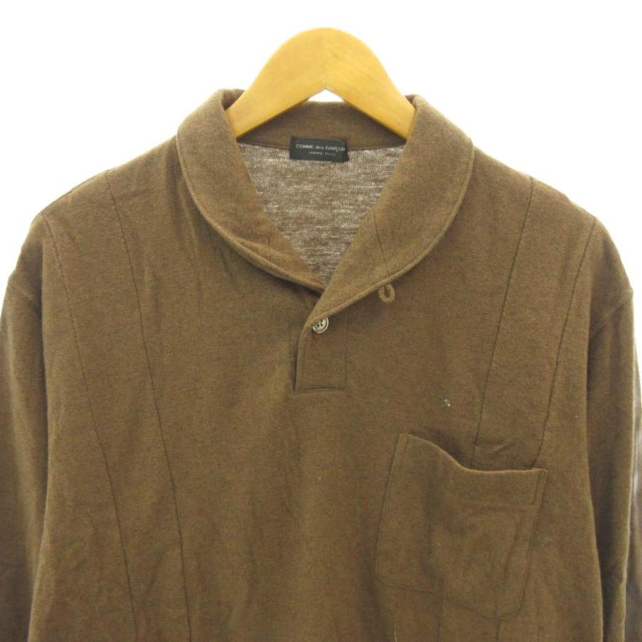 コムデギャルソンオムプリュス COMME des GARCONS HOMME PLUS AD1995 田中オム ニットポロ セーター ウール 長袖 茶 ブラウン 0128