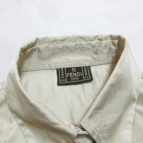 FENDI（フェンディ） jeans ズッカ ロゴ 総柄 シルクシャツ ブラウス