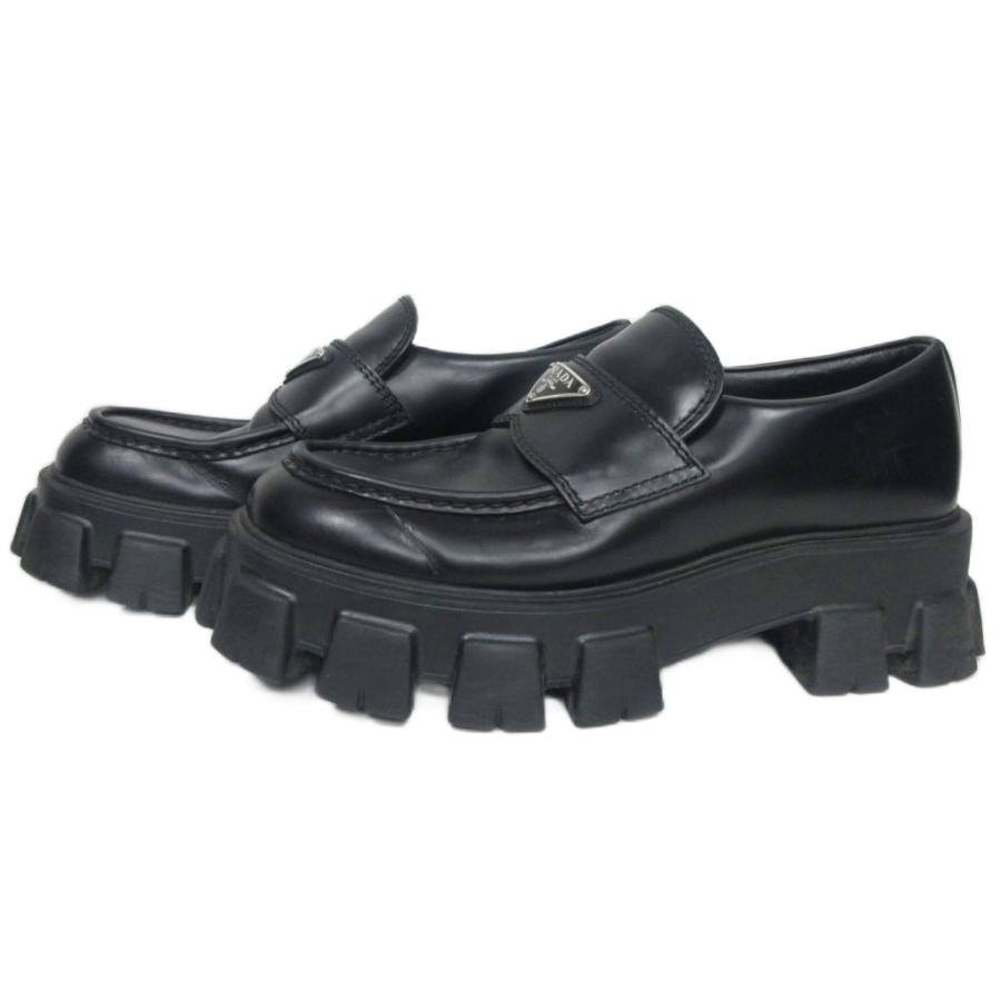 PRADA（プラダ） PRADA 25SS モノリス ブラッシュドレザー ローファー