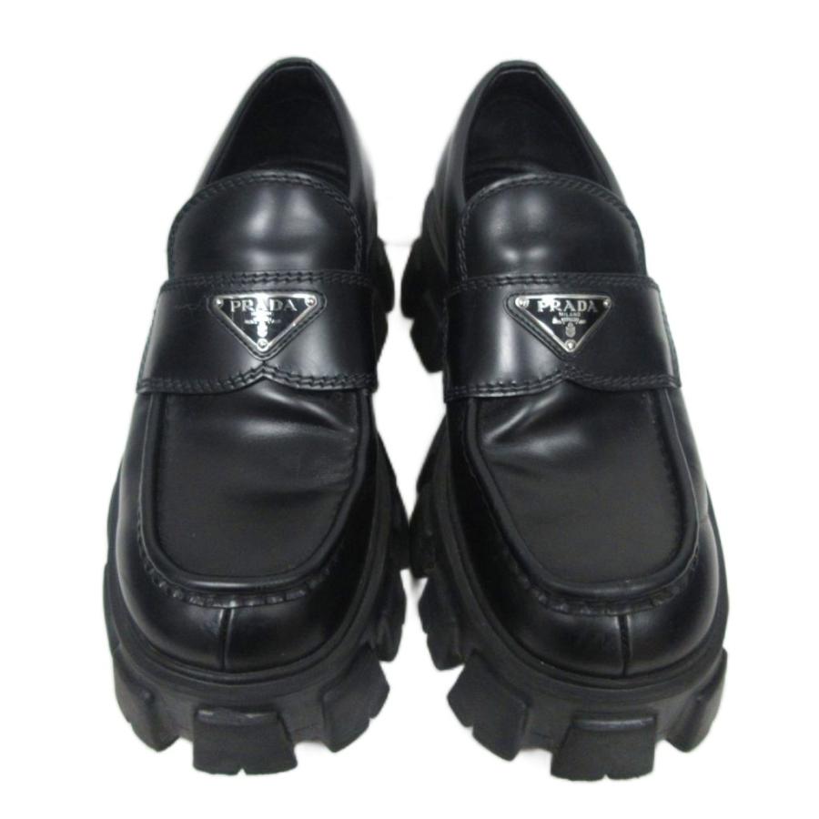 PRADA（プラダ） PRADA 25SS モノリス ブラッシュドレザー ローファー