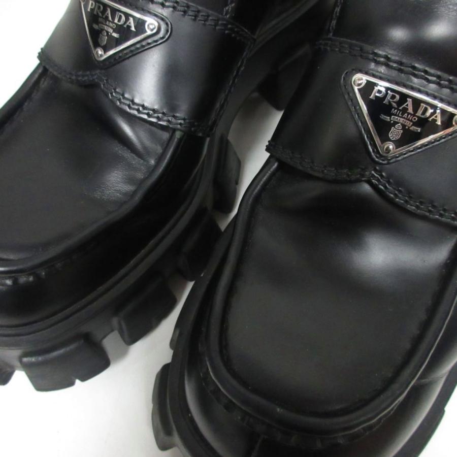 PRADA（プラダ） PRADA 25SS モノリス ブラッシュドレザー ローファー