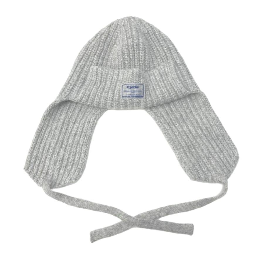 cycle by myob ニット帽　耳付き　ビーニー グレー サイクルバイエムワイビー Cycle by myob DRAW CODE KNIT CAP ニット