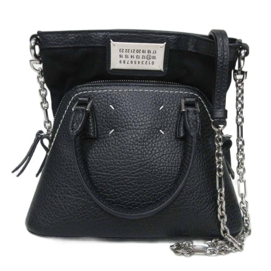 メゾンマルジェラ　ショルダーバッグ　5AC チェーン　マイクロ　ブラック　レザー Maison Margiela（メゾンマルジェラ） バッグ レディース 2WAYハンド