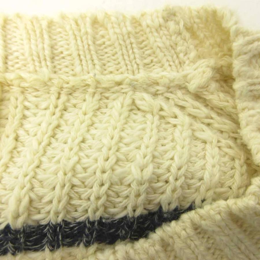 ロンハーマン ニット セーター ボーダー コットン リネン混 長袖 S 白 紺 ロンハーマン Ron Herman ニット セーター ボーダー コットン リネン混