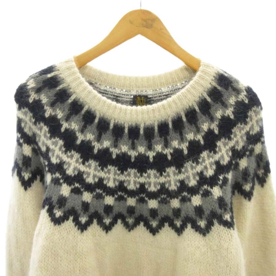 バトナー BATONER 美品 21AW MOHAIR NORDIC CREW NECK ニット セーター 
