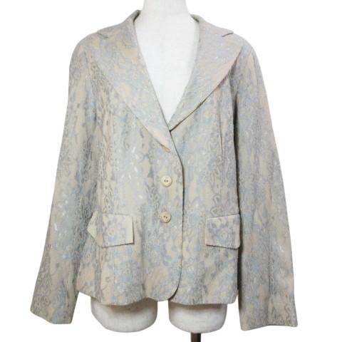 アルバ ロッサ import Rossa レース×花柄ペイント ジャケット シングル 