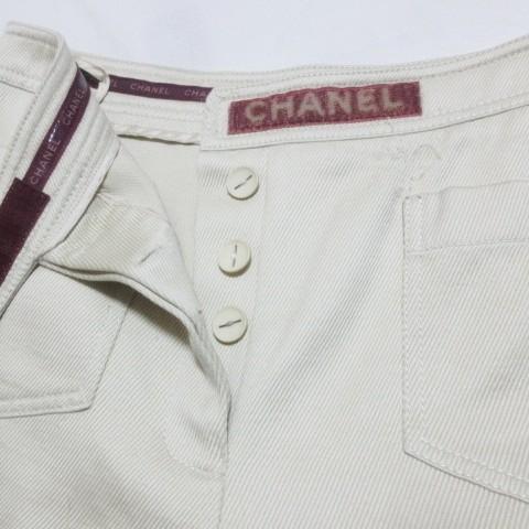 00s OLD CHANEL コットンレーヨンパンツ フランス製 極美品 Vintage