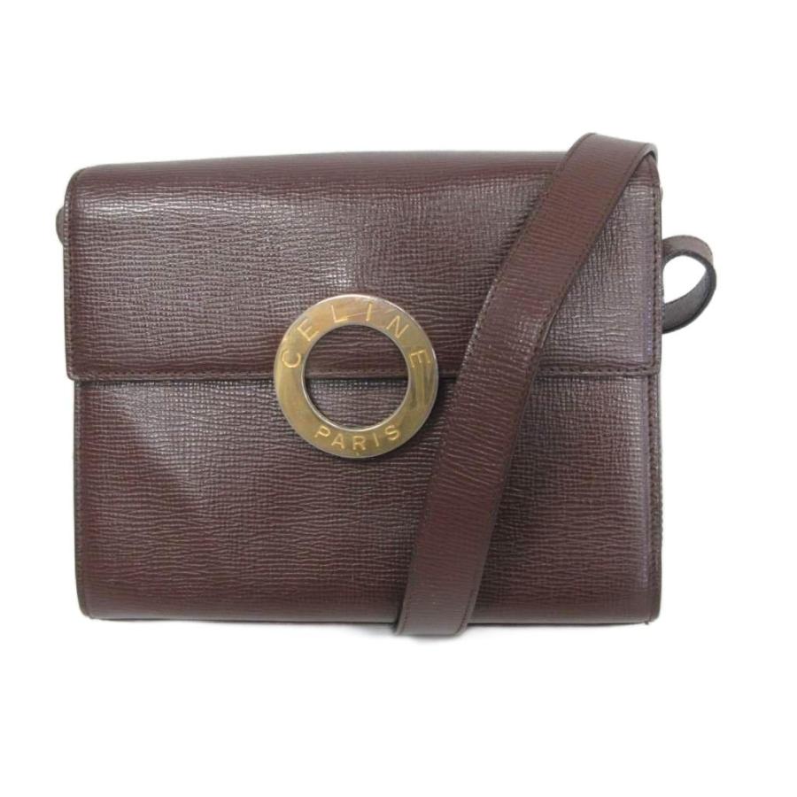 CELINE（セリーヌ） オールド ショルダーバッグ サークル金具 レザー 