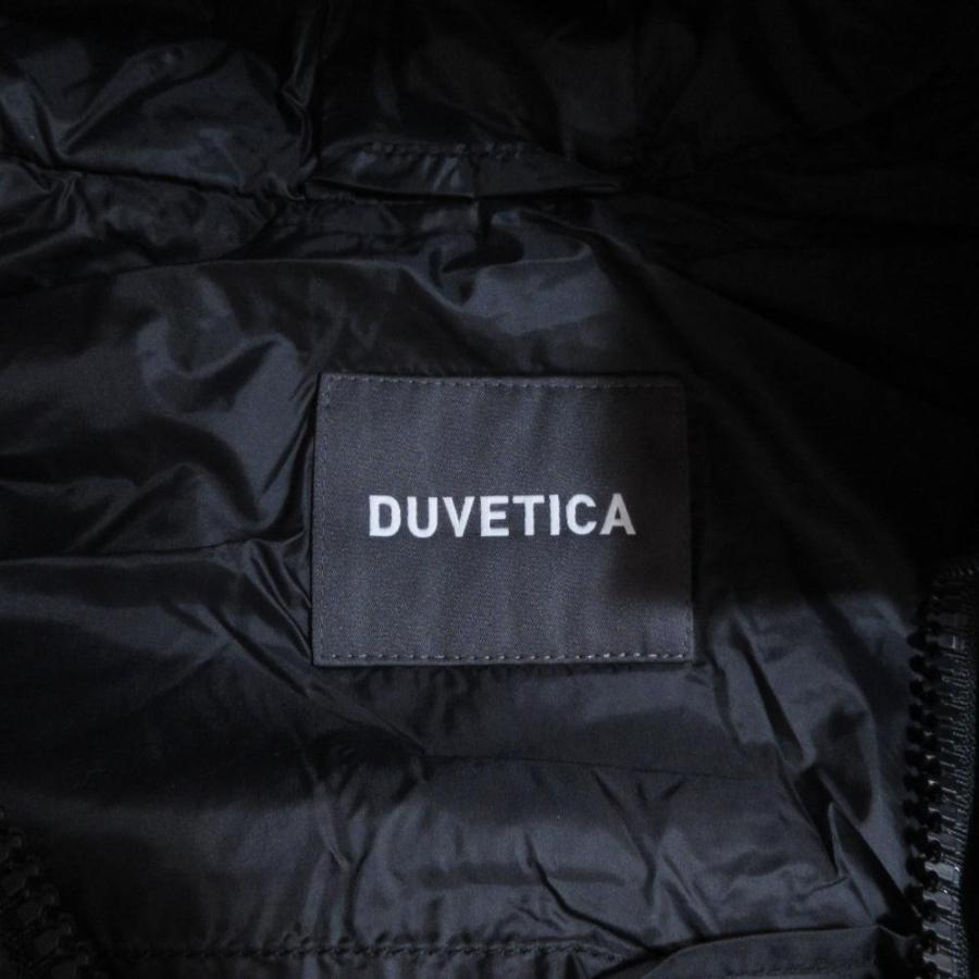 【商品タグ付き】DUVETICA ダウンベスト　収納フード　ダブルジップ DUVETICA（デュベティカ） ダウンベスト 黒 フード ダブルジップ