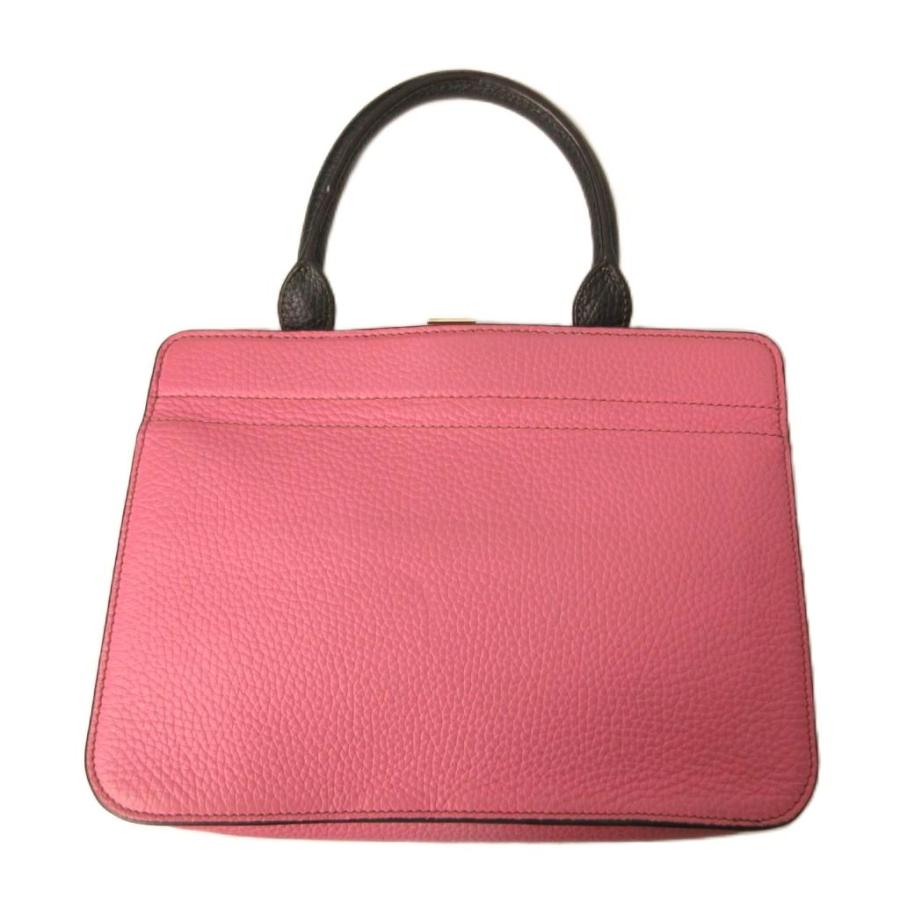 FURLA トートバッグ ピンク ブラック フルラ トートバッグ NET レザー 