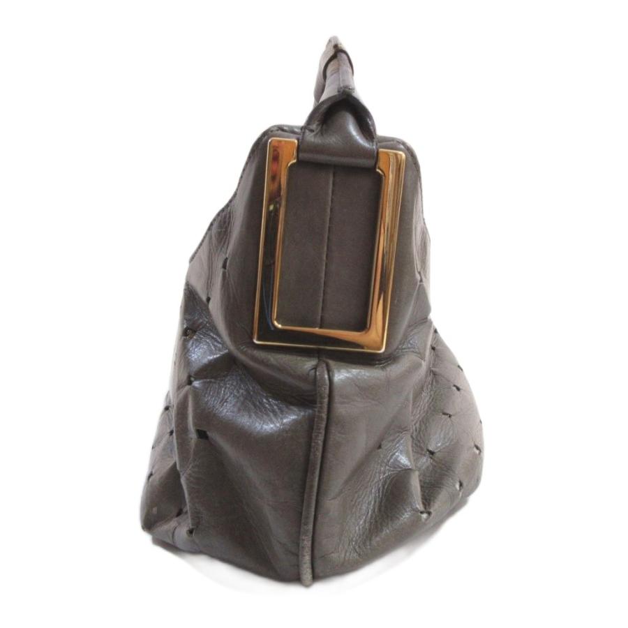 Chloe（クロエ） レザー ワンショルダーバッグ 茶 ブラウン ジップ開閉 