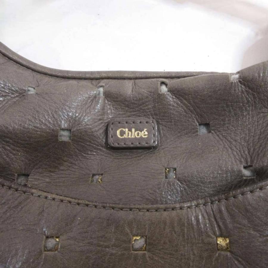 Chloe（クロエ） レザー ワンショルダーバッグ 茶 ブラウン ジップ開閉 