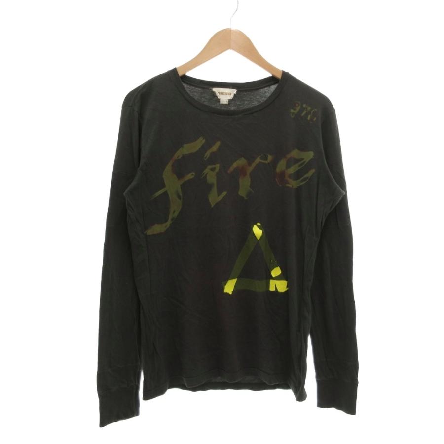 DIESEL（ディーゼル） DIESEL Tシャツ ロンT M グレー 長袖 プリント 
