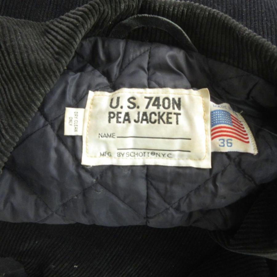 ショット SCHOTT 90s U.S.740N P ピーコート コーデュロイ ダブル