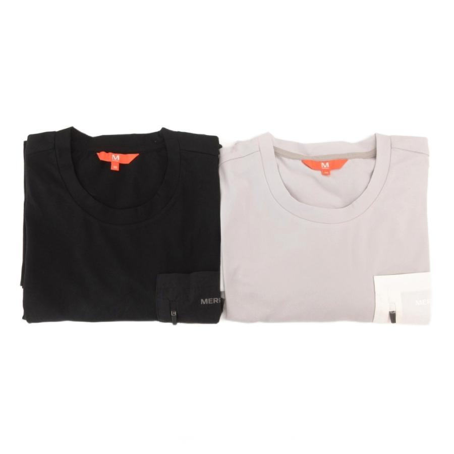 メレル MERRELL 美品 2点セットTシャツ 105 黒 ブラック グレー ロゴ