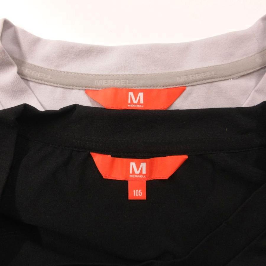 メレル MERRELL 美品 2点セットTシャツ 105 黒 ブラック グレー ロゴ