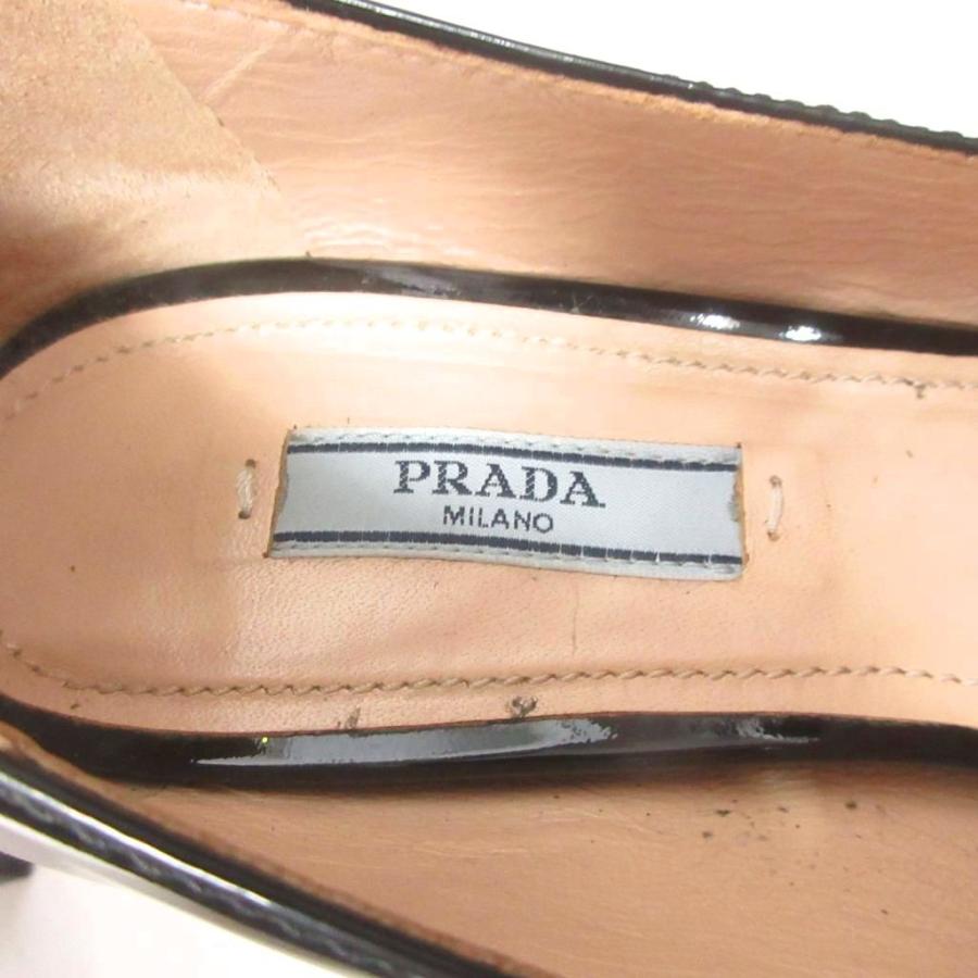 PRADA（プラダ） チョコレートブラッシュドレザー ヒールローファー 37