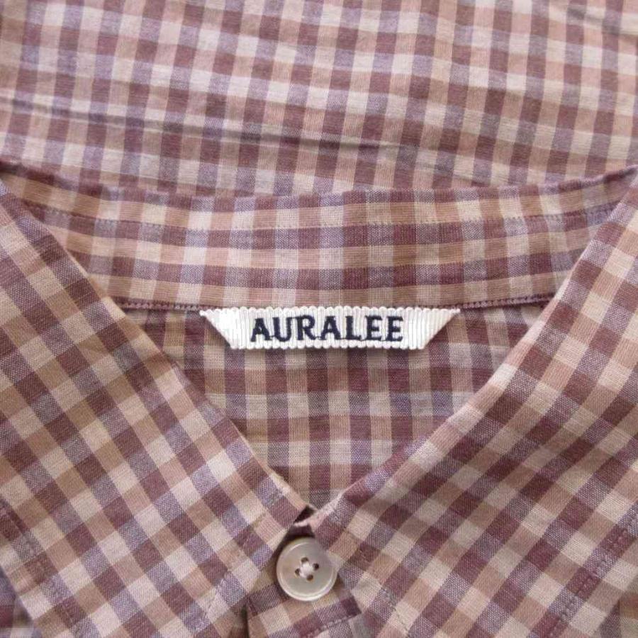オーラリー AURALEE 美品 26SS AIRY LIGHT COTTON CHECK BIG SHIRT