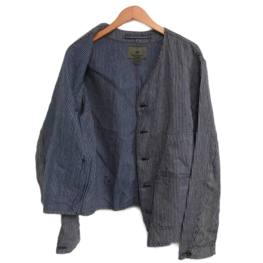 Nigel Cabourn ノーカラージャケット ストライプ ナイジェルケーボン NIGEL CABOURN ヒッコリーストライプ フレンチ
