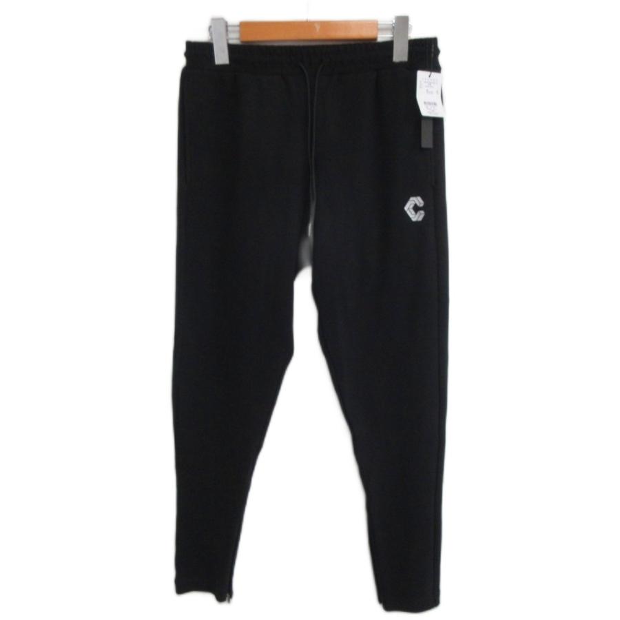 CRONOS タグ付き ロゴ入り ストレッチ スキニーパンツ M 黒 ブラック 未使用品 クロノス CRONOS タグ付き ロゴ入り ブラック ストレッチ