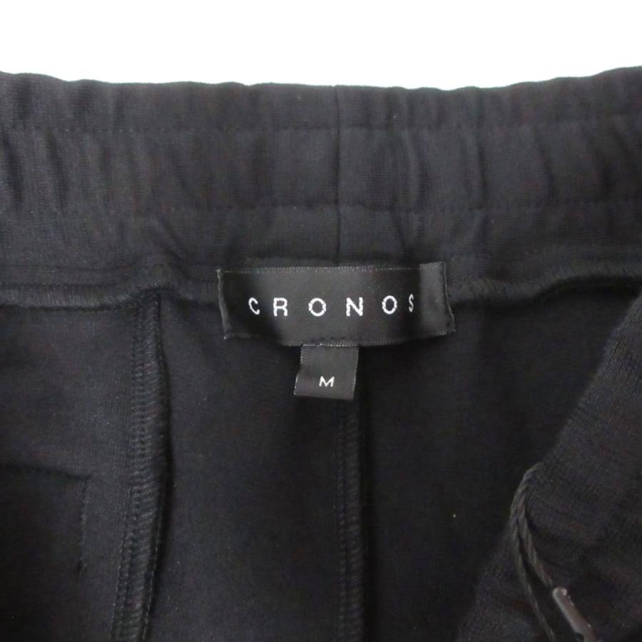 CRONOS タグ付き ロゴ入り ストレッチ スキニーパンツ M 黒 ブラック 未使用品 クロノス CRONOS タグ付き ロゴ入り ブラック ストレッチ
