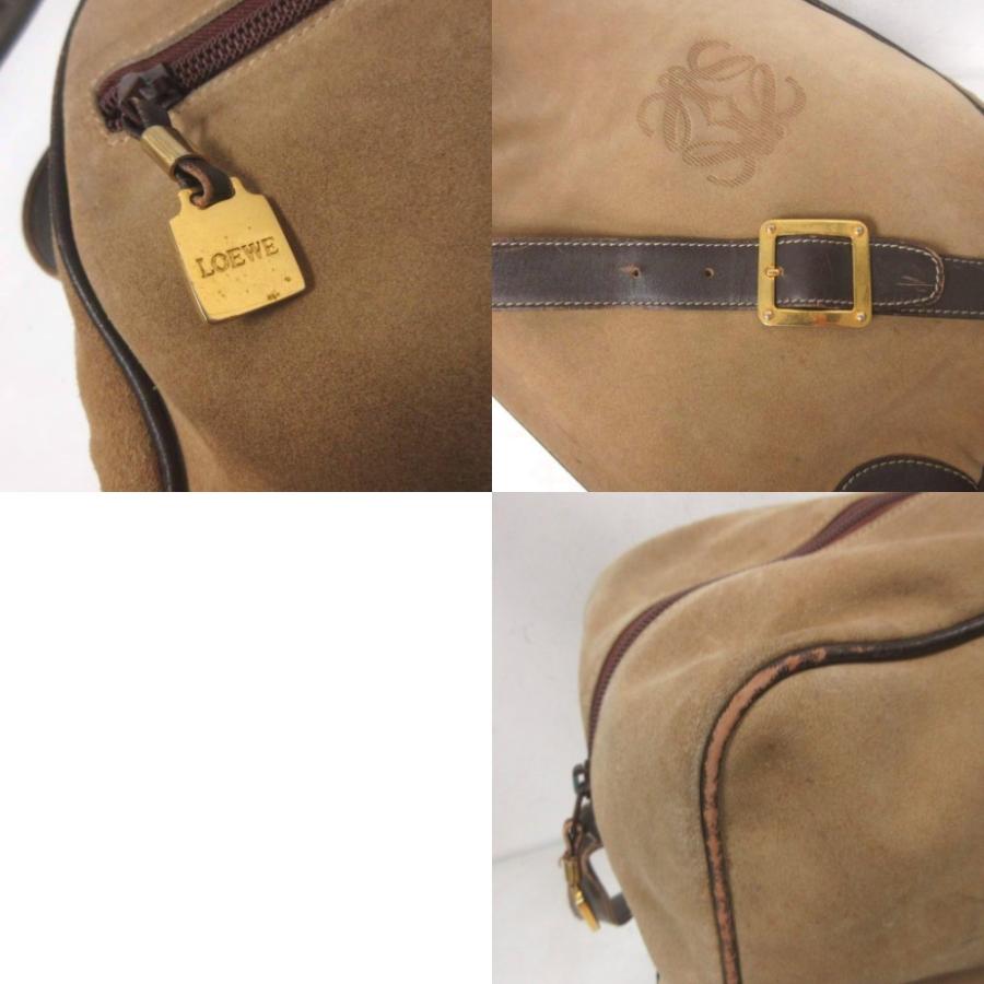 LOEWE ロエベ ボストン ハンドバッグ ステッチ ポーチ付き ベージュ