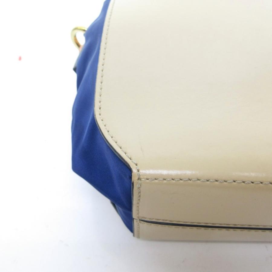 MARNI（マルニ） ガゼット ショルダーバッグ ロゴ刻印 青 ブルー