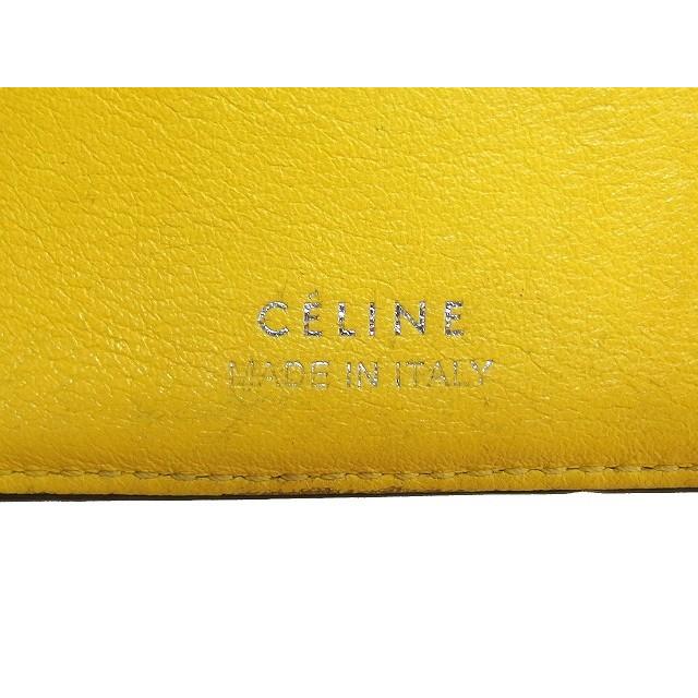 中古 セリーヌ Celine 財布 三つ折り ミニ ウォレット レザー グレー イエロー C メンズ レディース ベクトル 古着 101 ブランド古着販売のベクトル 通販 Yahoo ショッピング