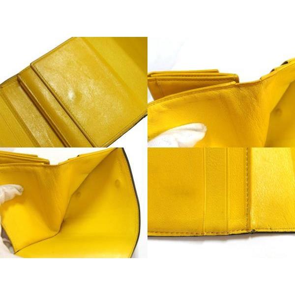 中古 セリーヌ Celine 財布 三つ折り ミニ ウォレット レザー グレー イエロー C メンズ レディース ベクトル 古着 101 ブランド古着販売のベクトル 通販 Yahoo ショッピング