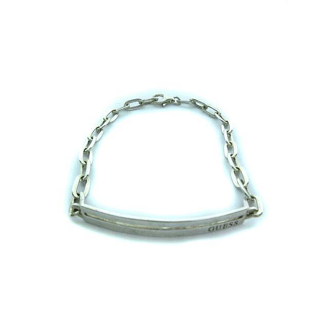 中古 ゲス Guess プレート ブレスレット 925 古着 ショッピング ベクトル メンズ アクセサリー シルバー