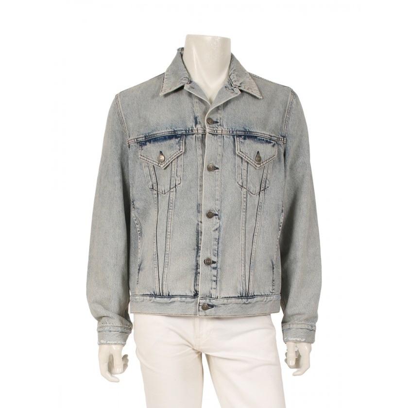 中古 グッチ Gucci トラッカーデニムジャケット テディベア ワッペン