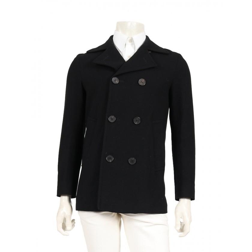 マッキントッシュ 祝開店大放出セール開催中 Mackintosh Pコート 黒 36 アウター ウール 古着 無地 メンズ ベクトル