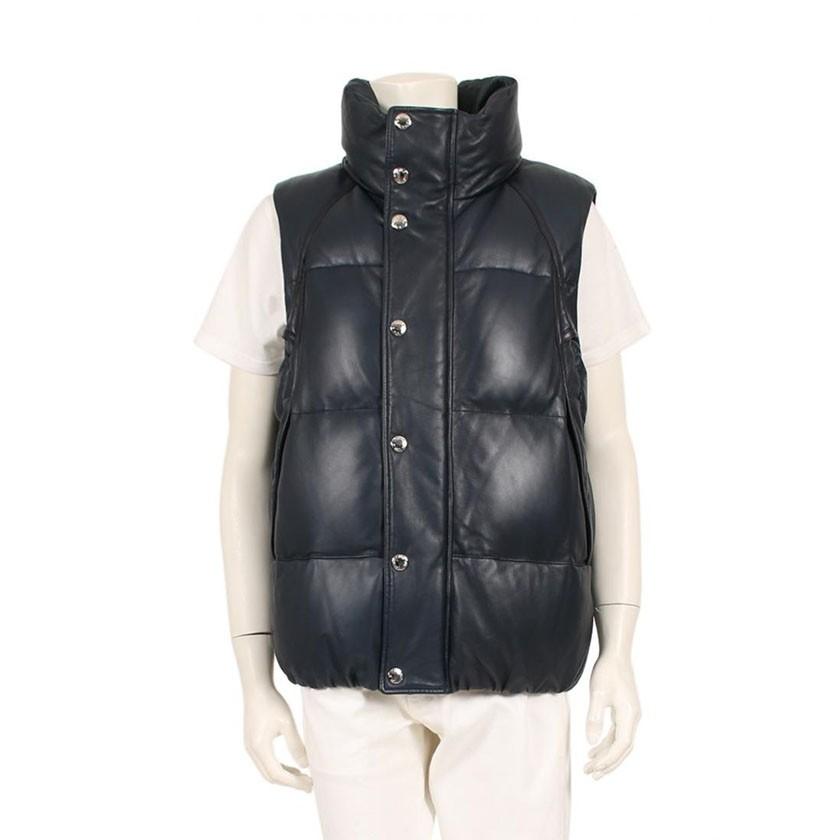 中古 ルイヴィトン ラムスキン Louis Vuitton ダウンベスト Vuitton Louis ネイビー 50 アウター 無地 ラムスキン 13awコレクション メンズ ベクトル 古着 114 ブランド古着販売のベクトル