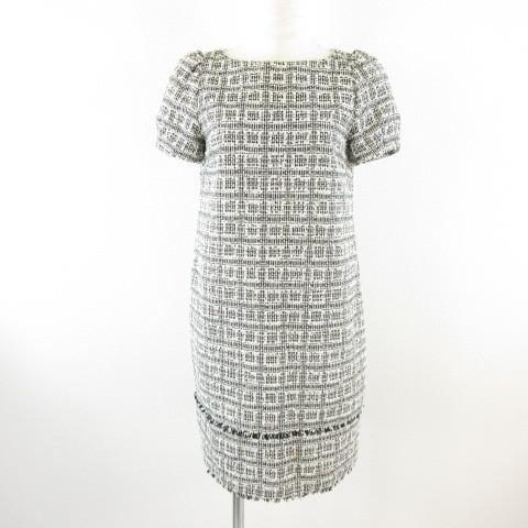 中古 ジルスチュアート Jill Stuart ワンピース 膝丈 タイト 半袖 ツイード 黒 白 0 E246 レディース ベクトル 古着 117 ブランド古着販売のベクトル 通販 Yahoo ショッピング