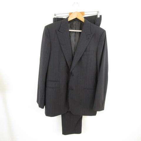 中古 エルメス 古着 Hermes スーツ セットアップ テーラードジャケット ピンストライプ ロングパンツ ベクトル ピンストライプ グレー 210 52 E7 メンズ ベクトル 古着 117 ブランド古着販売のベクトル