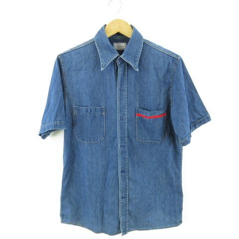 中古 ブルーブルー Blue Blue デニムシャツ 半袖 紺 インディゴ 2 A5 メンズ ベクトル 古着 117 ブランド古着販売のベクトル 通販 Yahoo ショッピング